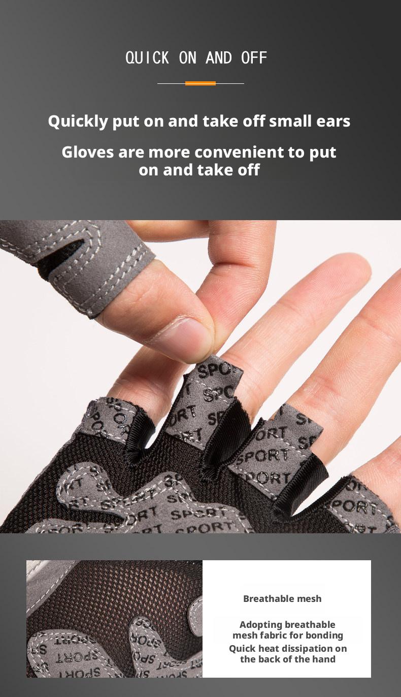 Women's Breathable Anti-Skid Half-Finger Performance Sports Gloves, Firm-Grip Grip Band for Weight Lifting & Pull Up Bar Training, Sports & Outdoor Workout Accessories, Bodybuilding Gear
