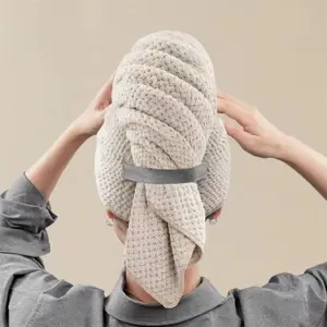 Extra-Large Microfiber Turban Wrap - Ultra-Soft Absorbent Hair Wrap Towels for Women's Long, Thick or Curly Hair (Bag Cleaning & Care Accessories)