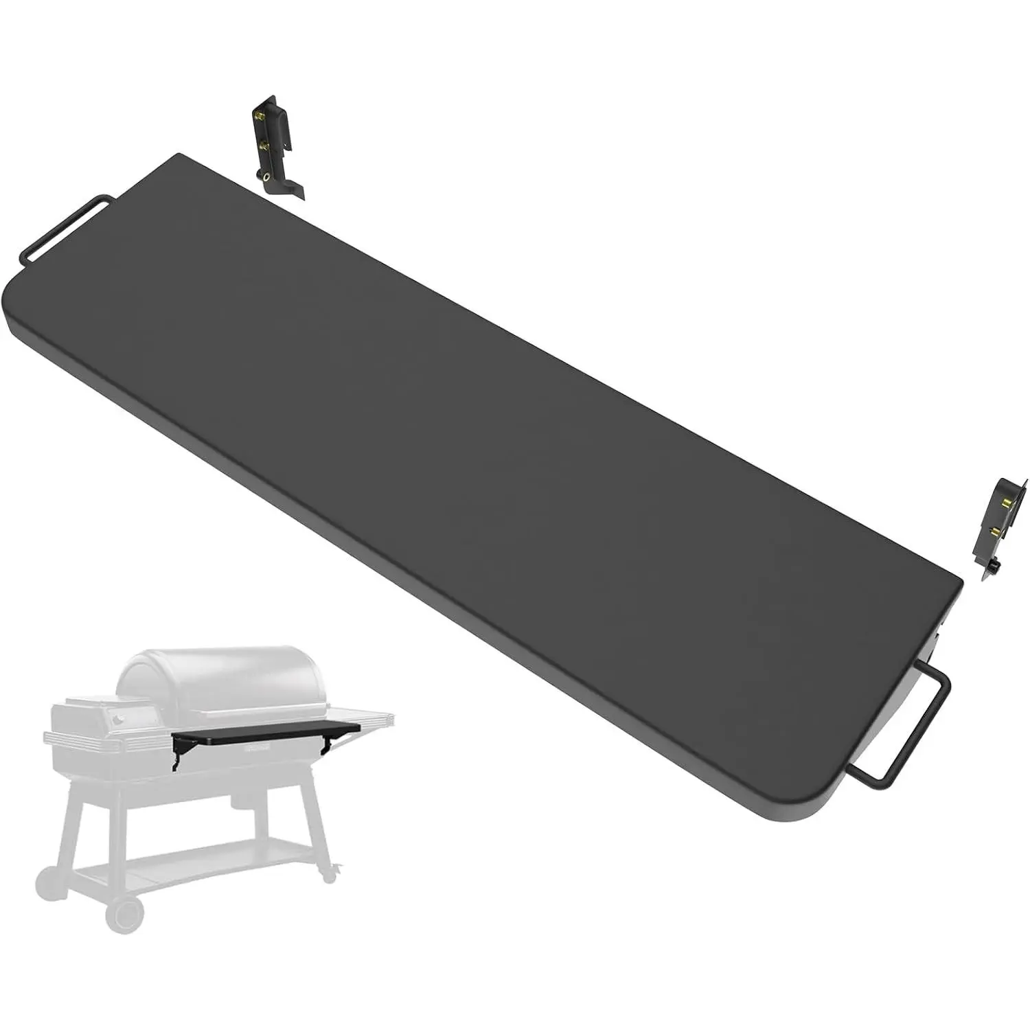 Folding Front Shelf for Traeger Grills with Pal Rail System P.A.L. Pop-and-Lock, Foldable Side Table Replacement Parts Only for Traeger Ironwood XL & Timberline XL