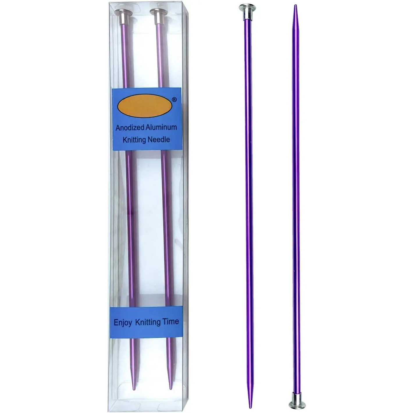 Metal Knitting ,Colored Straight Single Pointed,10-inch Length for  DIY Knitting,Size  6(4.0mm)