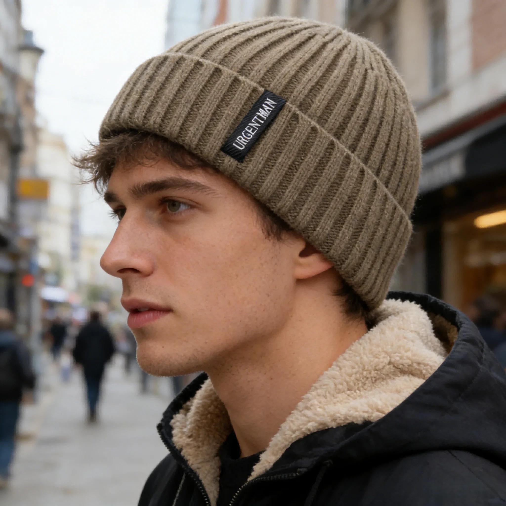 Hot Sale Premium Warm Winter Hat Stylish Plush Fur Lined Thick Cozy Beanie Hat Outdoor Casual Knitted Hats For Men & Women