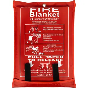 Large Fire Blanket for Home and Kitchen, 6 ft x 8 ft Fiberglass Welding Blanket Emergency for People, Flame Retardant Protection and Heat Insulation