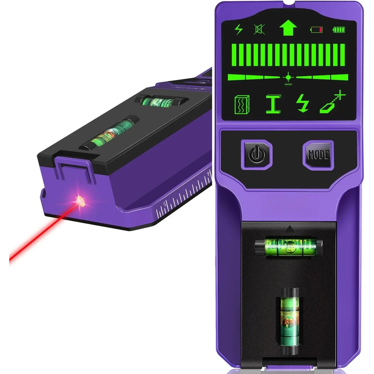 Stud Finder Wall Scanner,7-in-1 Stud Finder for Walls, Stud Detector Beam Finder for  Metal AC Live Wire Studs,Joists and Pipes, LCD Display,Accurate Positioning