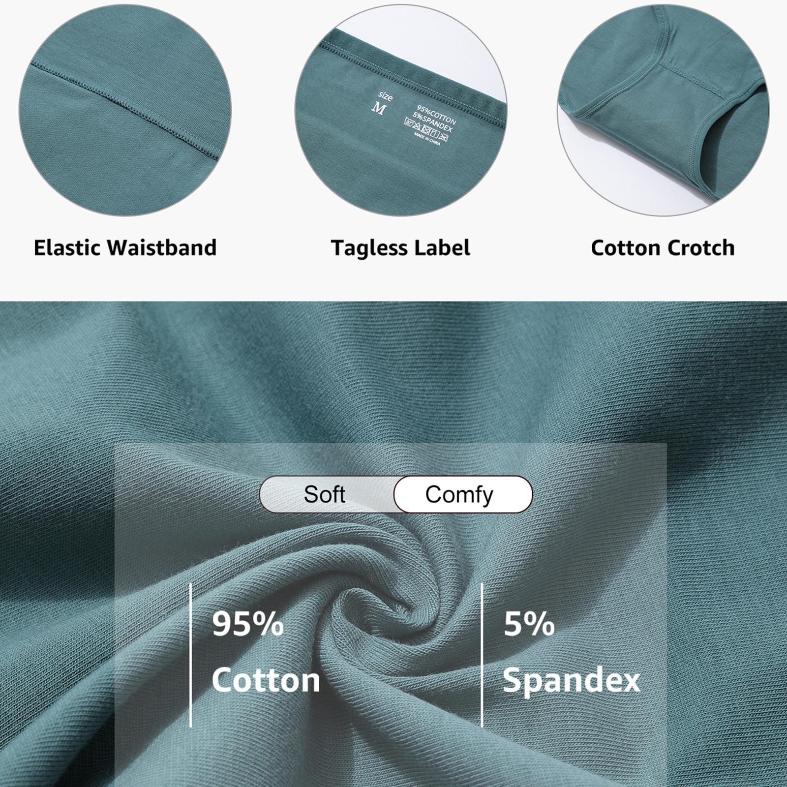 LEVAO Women's Cotton Underwear Comfortable Solid Color High Waisted Briefs Coverage Fashion Panties 5Pack S-XXL SpringStatements