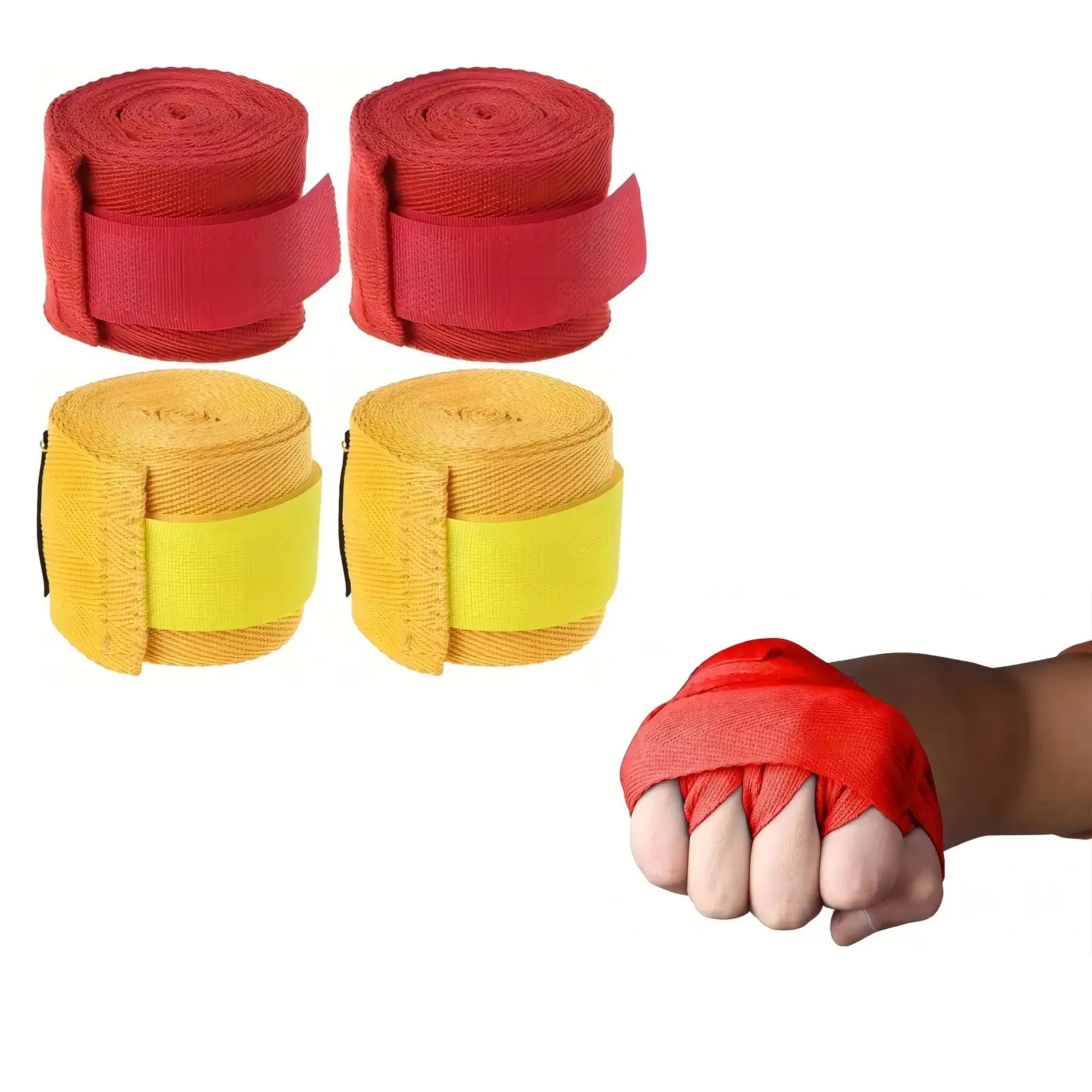 1 Pair Boxing Hand Wraps Inner Gloves, Unisex 250cm Long Wrist Bands, Muay Thai Mma Kickboxing Martial Arts Punching Training Bandages