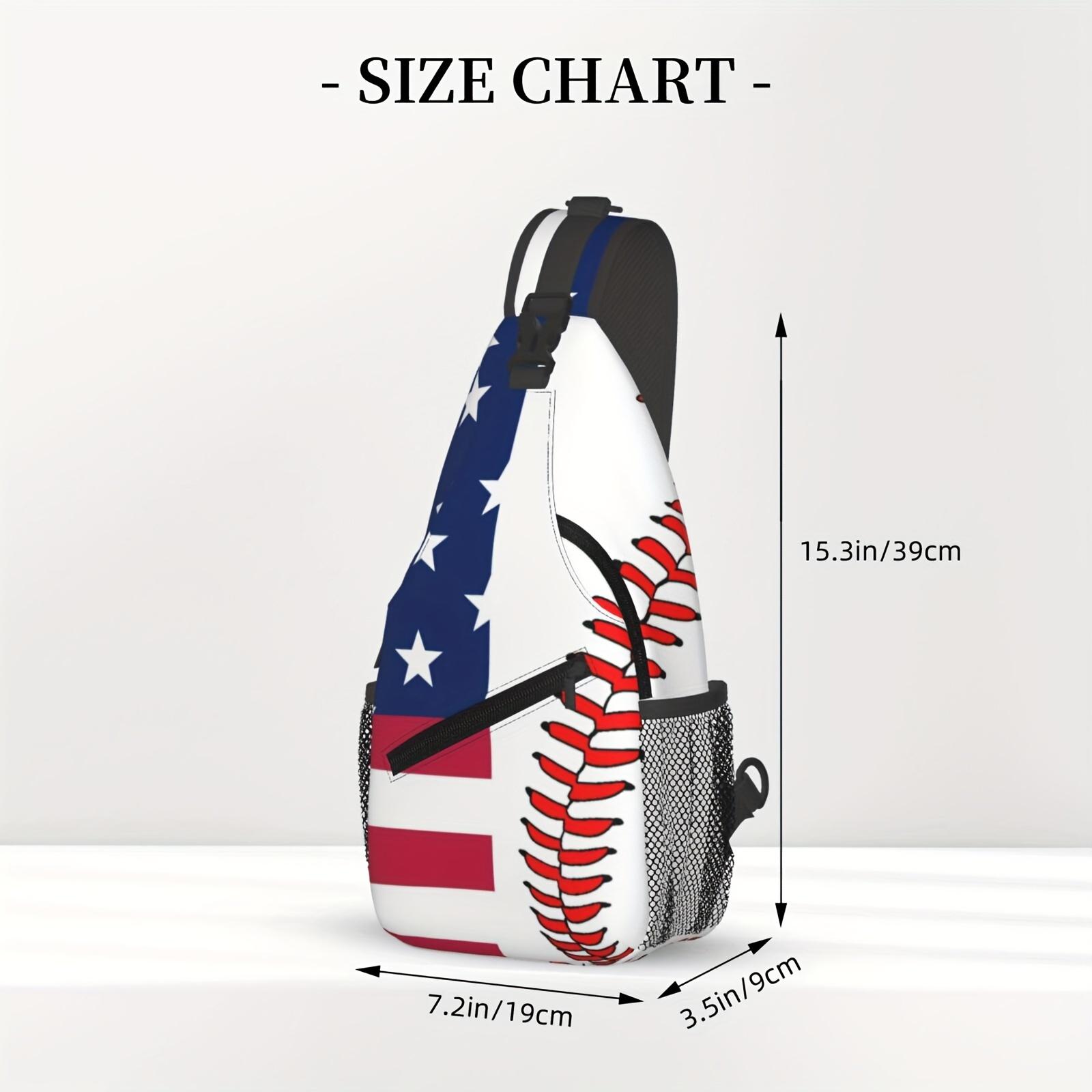 Crossbody Chest  Hiking Backpack American Flag And Baseball Shoulder  Folding Large Capacity Fashion Durable Can Be Used For Shopping, Work, Travel Beach  Fishing Backpack Travel Accessories Must Have Backpack For School Back Christmas Gifts bag