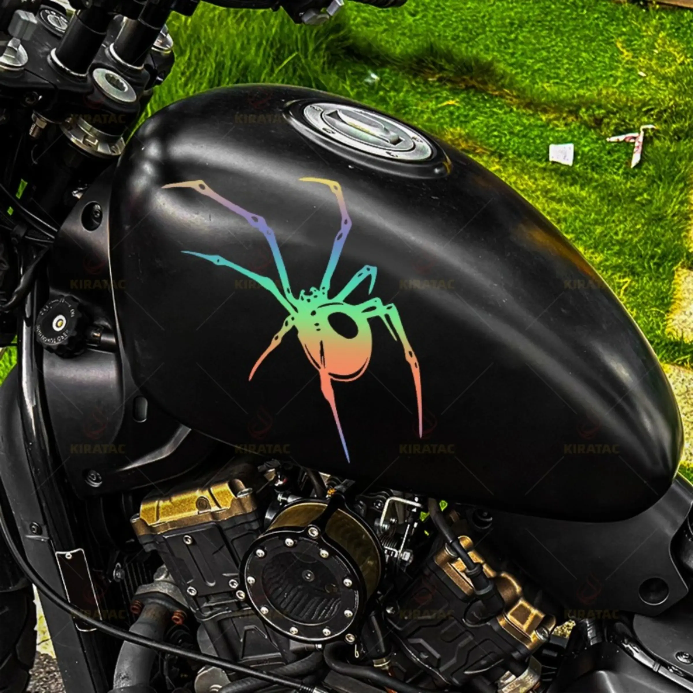 1 piece, creative big spider motorcycle decorative fuel tank sticker, waterproof, suitable for general decorative car stickers such as fairings, helmets, storage boxes, windows, etc