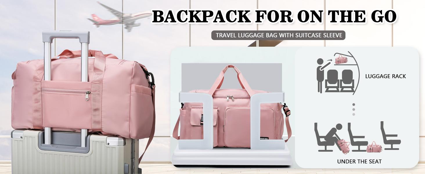 Gym Duffle Bag for Women Men, Sports Backpack with Wet & Shoe Compartment, Fitness Overnight Weekender Bag for Yoga, Swim, Travel (Style B, Black)