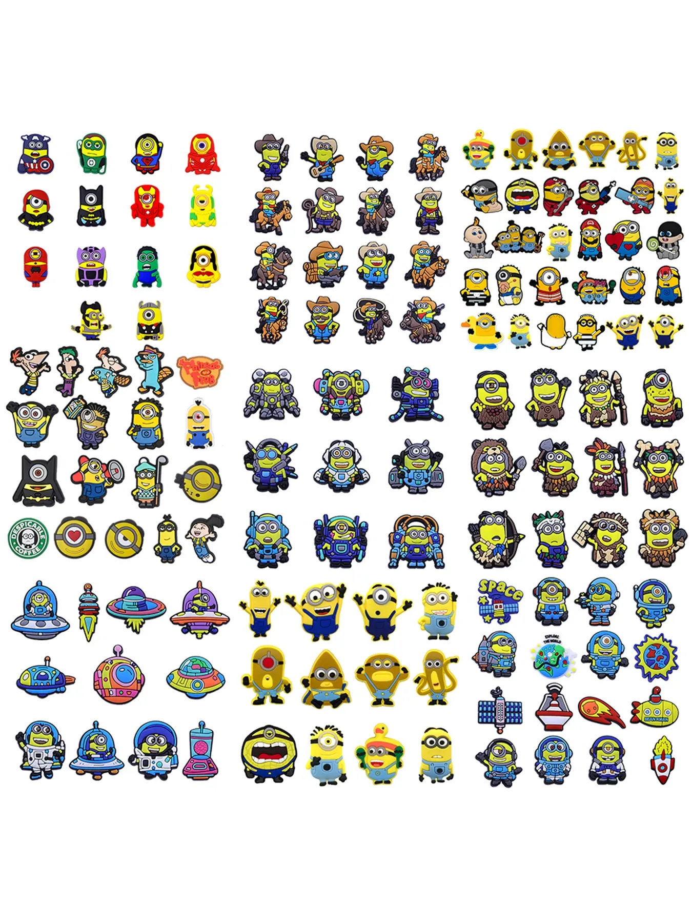 9-30pcs Cartoon Round Glasses Capsule Doll Sandal Accessories, PVC Material DIY Shoe Decor, Festival Gifts