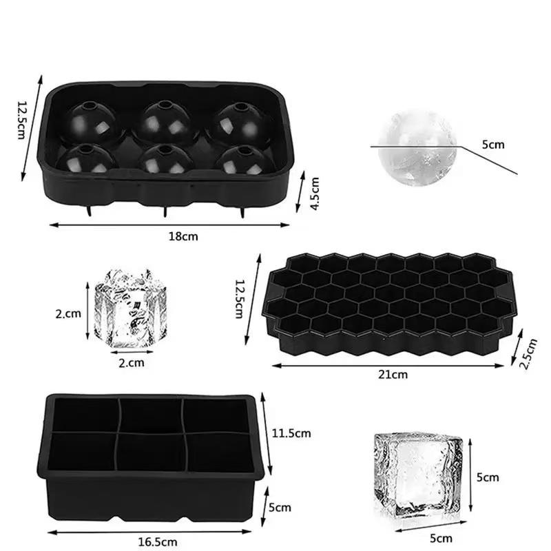Food-grade silicone ice cube set, large ice ball whiskey mold, easy to remove and odorless, a magical tool for making home cocktails
