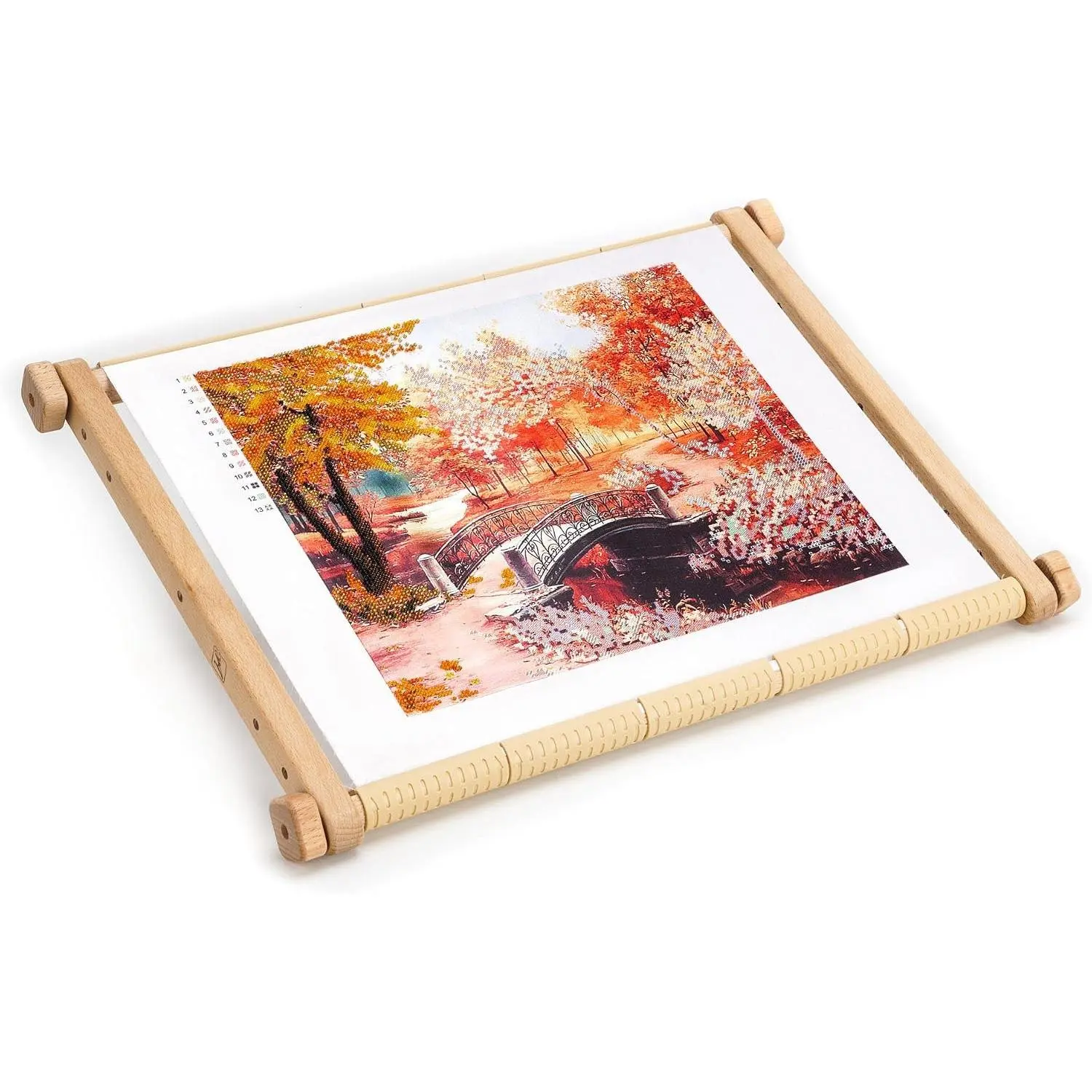Needlepoint Embroidery Tapestry Scroll Frame Made of Organic Beech, Wooden Cross Stitch Frame, Needlepoint Holder, Stitching Frame (15.7" х 22")