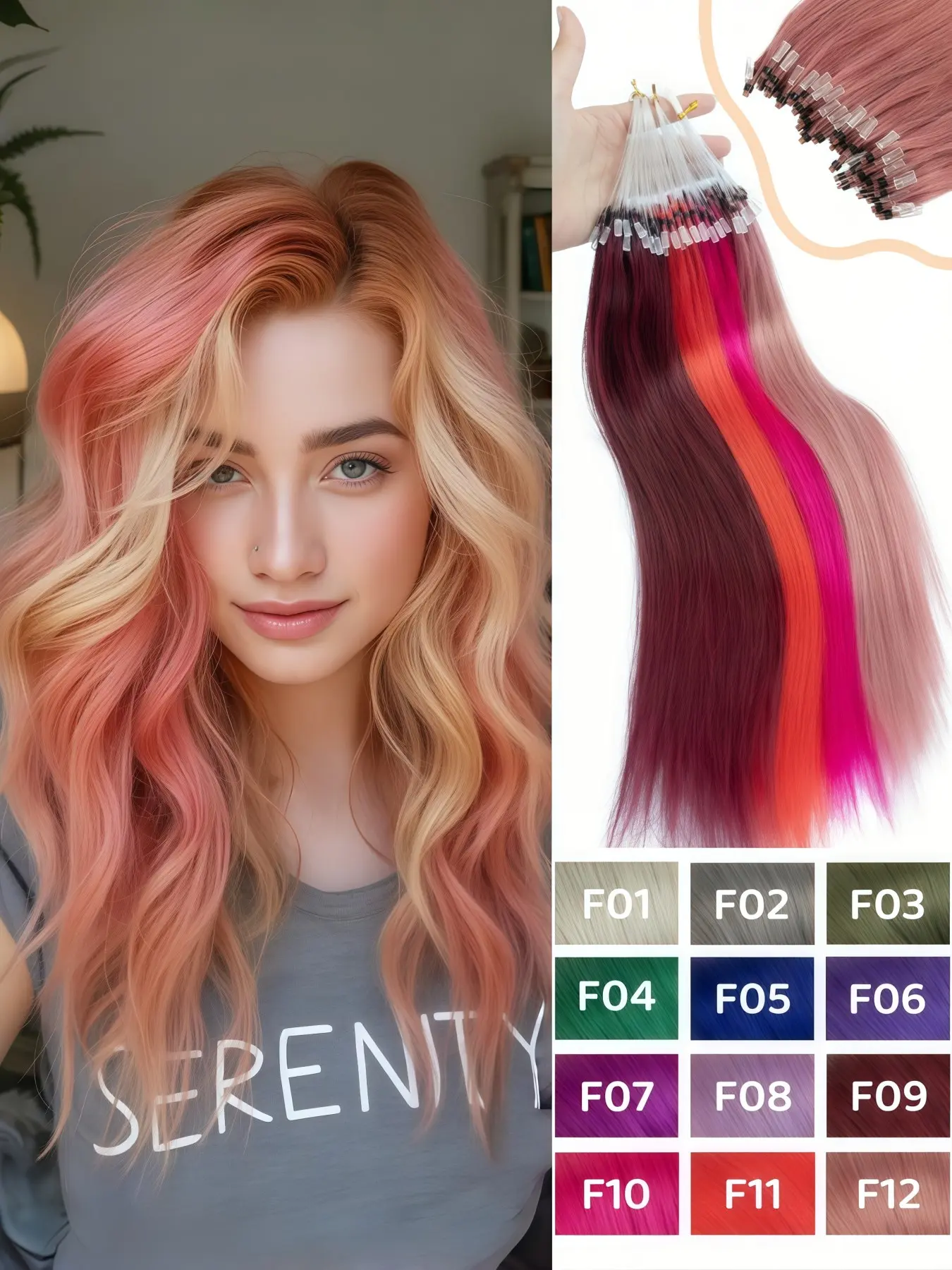 6pcs Clip in Human Hair Extensions, Easy Clip-On Design, No Glue, No Tools, Lightweight, Seamless, Curling, Dyeing, Party Hairstyles