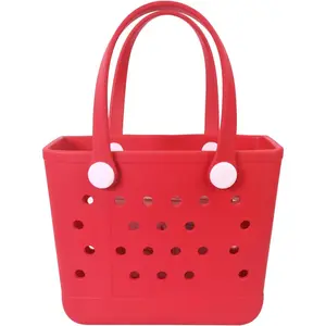 Lightweight Extra large Rubber Beach Bag Small mini Tote Bag for Gym Waterproof medium Open Handbag for Pool Sports(Gift)