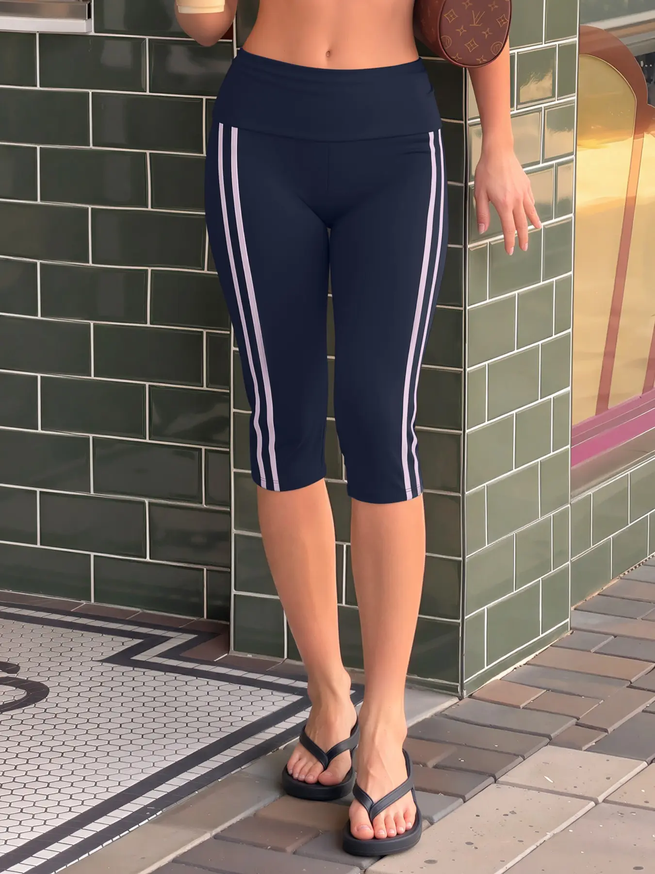 Women's High-Waisted Yoga Pants, Tight-Fit Quick-Dry Sportswear, Peach Butt-Lifting Fitness Capris, Seven-Quarter Leg Workout Bottoms