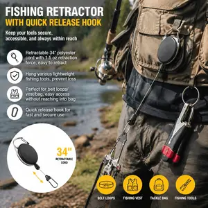 Retractable Keychain Stretch Anti-Lost Key Holder Elastic Safety Hook Quick Release Portable Key Ring Accessories for Car Keys