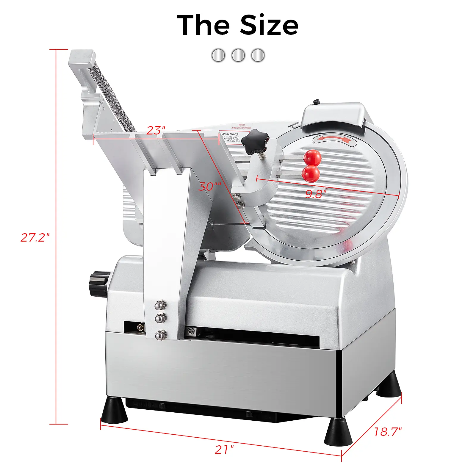 550W Automatic Electric Meat Slicer 10" – Removable Stainless Steel Blade – 0-17mm Adjustable Thickness – Built-in Sharpener – Slices Meat, Cheese, Bread – Professional Deli Slicer for Home & Restaurant