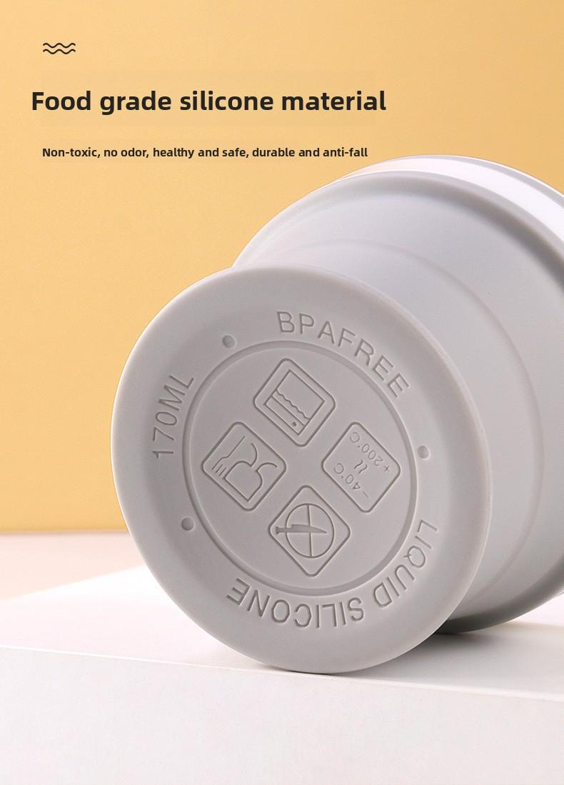 New Silicone Foldable Water Cup with Hook Portable Travel Coffee Mug Outdoor Camping Hiking Teethbrush Cup for Business Trip