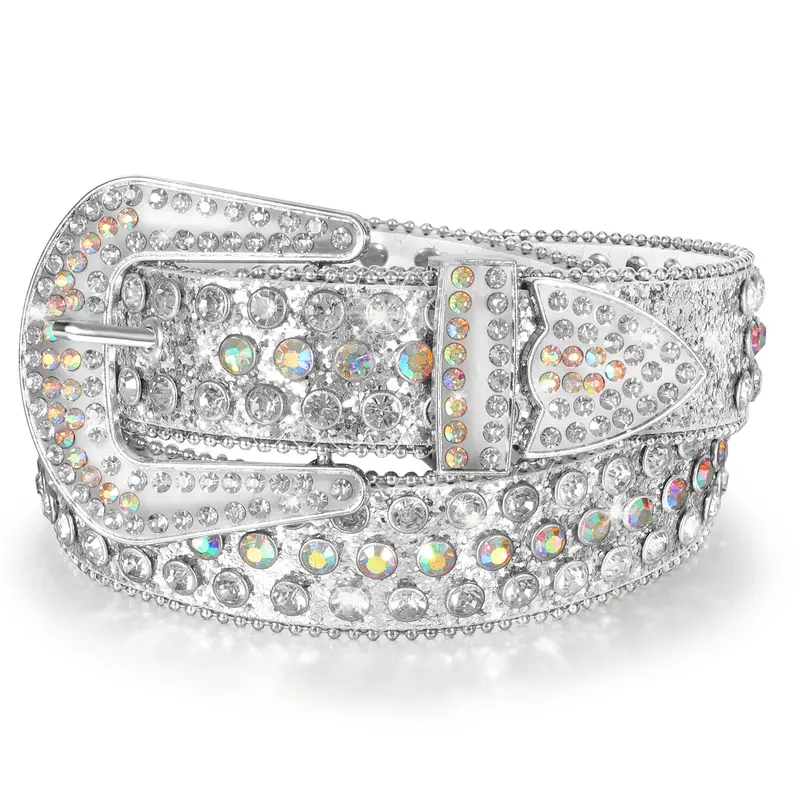 JASGOOD Women Men Rhinestones Belt,Bling Western Cowgirl Cowboy Studded Leather Belt Diamond Waist Belt for Jeans Pants dealsforyoudays