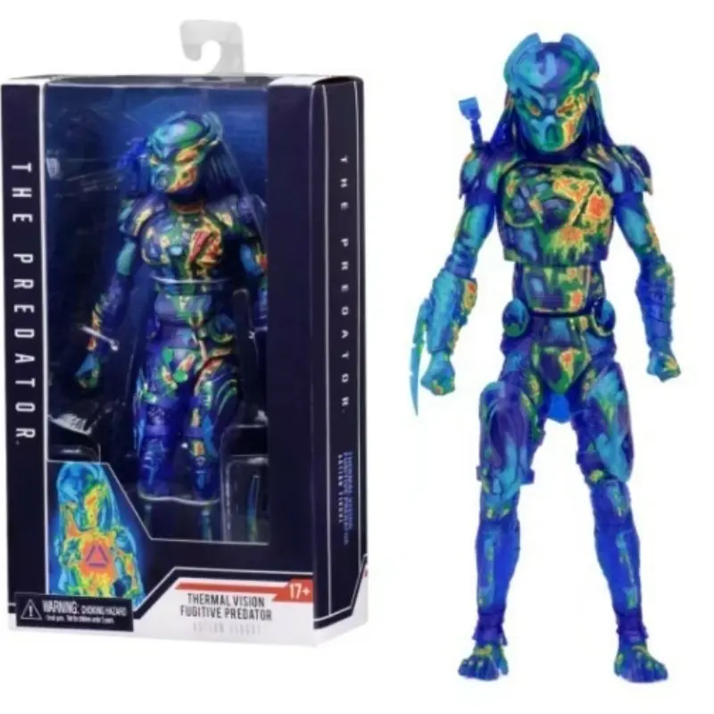 Neca Predator 2018 Movie Edition Heat-Sensitive 7-Inch Jointed Action Figure Model, Perfect for Birthday, Party, Halloween, Easter Gifts