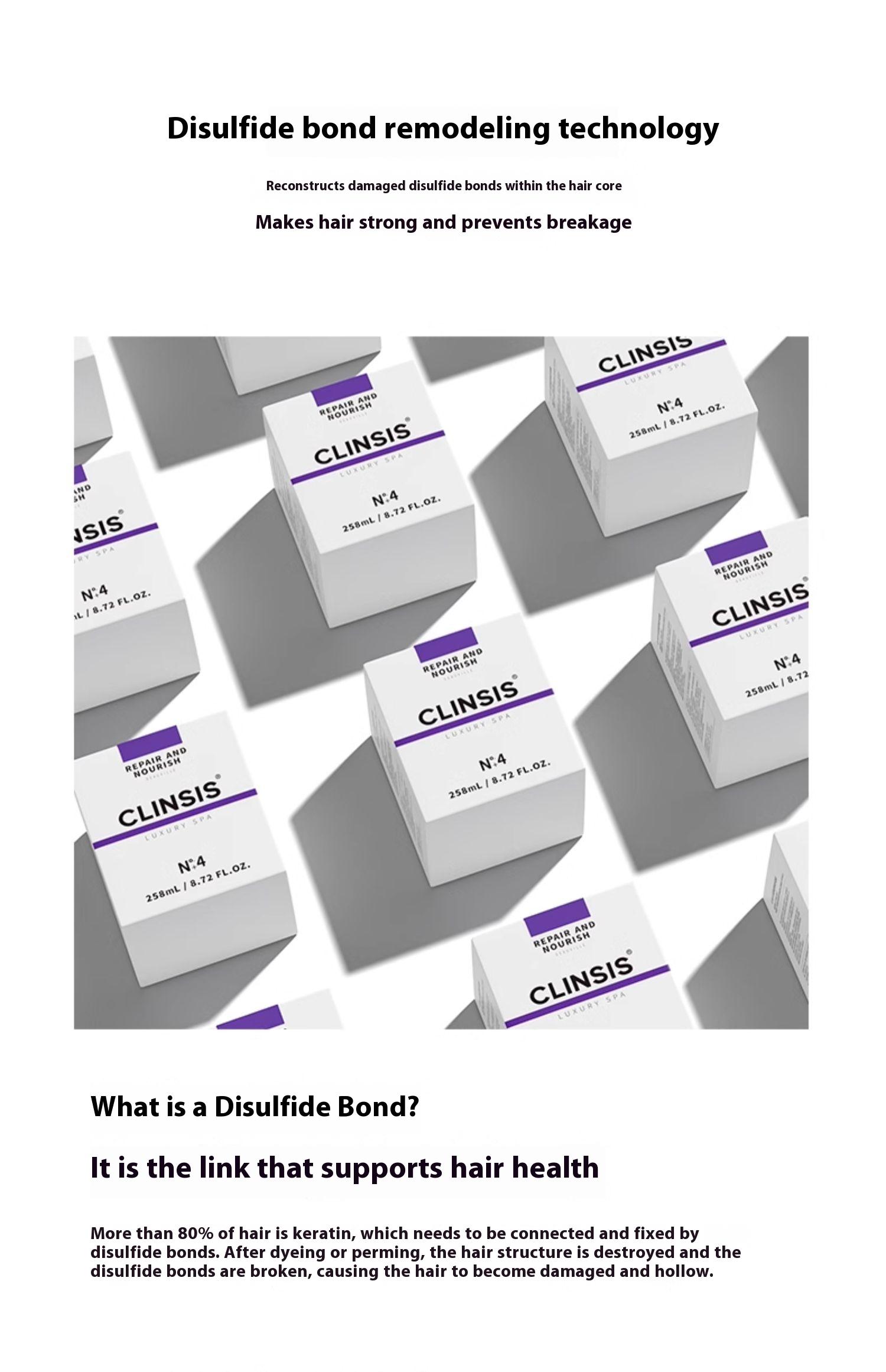 CLINSIS Nº4 Hair Mask - Luxurious Repair, Shiny Hair with Moroccan Argan Oil & French Marula Oil - 258ml - Nourish, Smooth, Repair, Long Lasting Fragrance Aroma Organic Protective Barrier Sandalwood Haircare Scent Salon Scented anti-Frizz Treatment