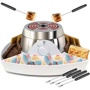 Tabletop Indoor Flameless Electric S'mores Maker Kit, Movie Night Supplies, Ideal Housewarming Christmas Gifts 120V