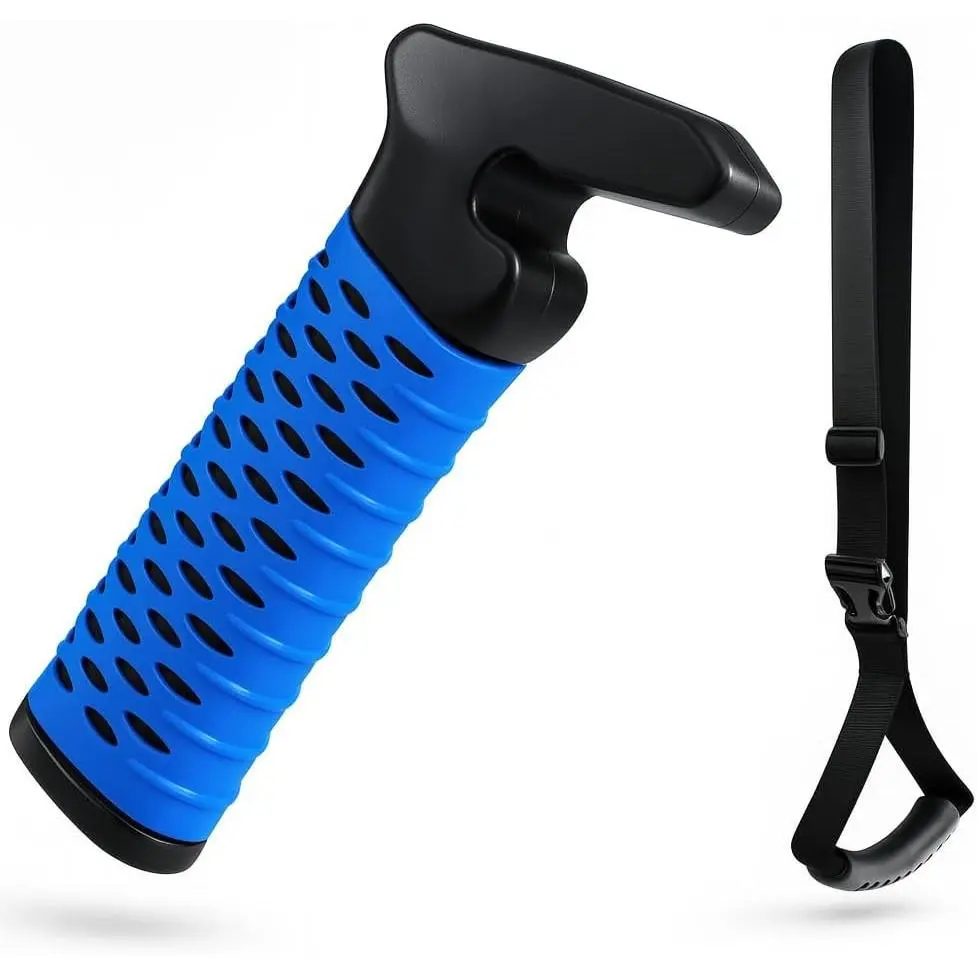 Car Door Handle for Elderly, Car Handle Assist Support, Portable Elderly Assistance Mobility Aids for Getting Out of Car, Auto Grab Cane Nylon Strap for Seniors and Handicapped, Blue