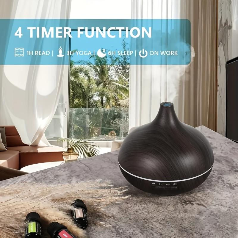 1pc 18.6 Oz Large Capacity Essential Oil Aroma Diffuser Humidifier, Waterless Fragrance Oil Diffuser with Timer, Electric Ultrasonic Anxiety Humidifier, Flower Humidifier & Air Purifier, d is ff user