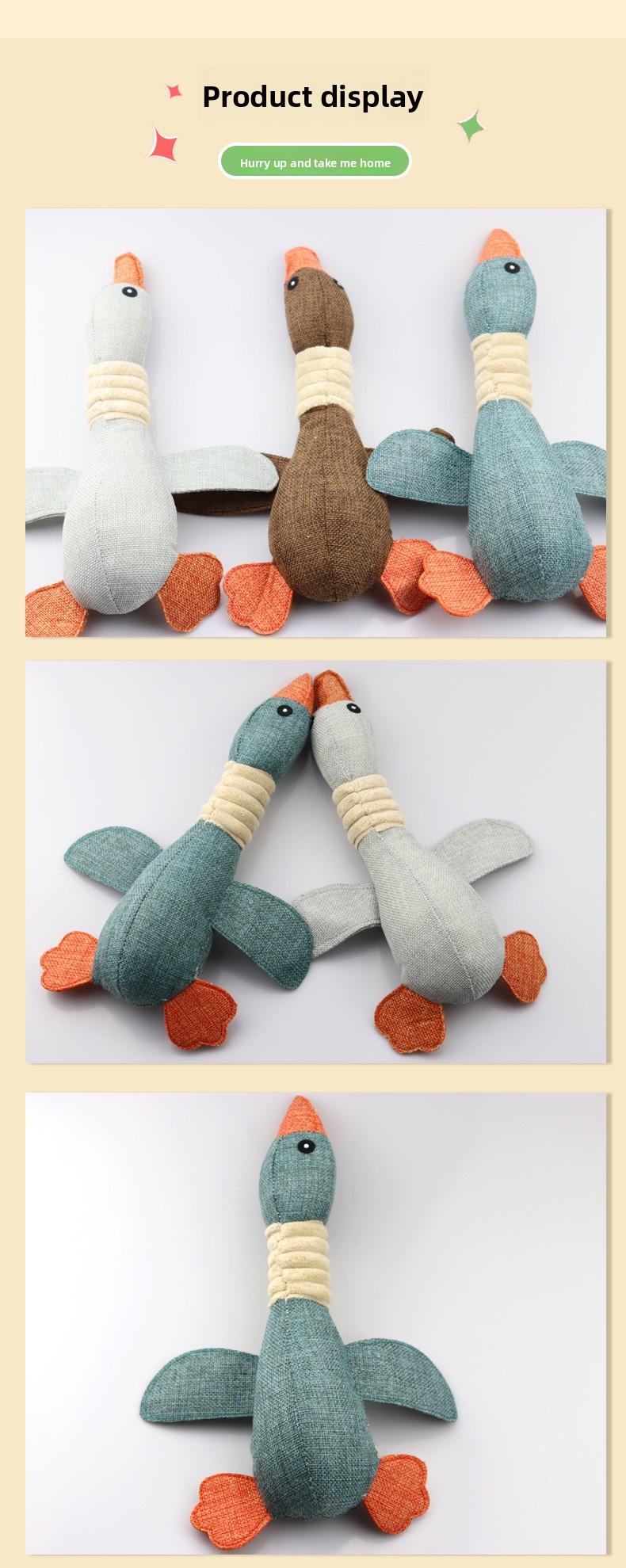 New Pet Toy: Squeaky, Durable, and Chew-Resistant Goose - Teething and Dental Cleaning Toy for Dogs and Cats
