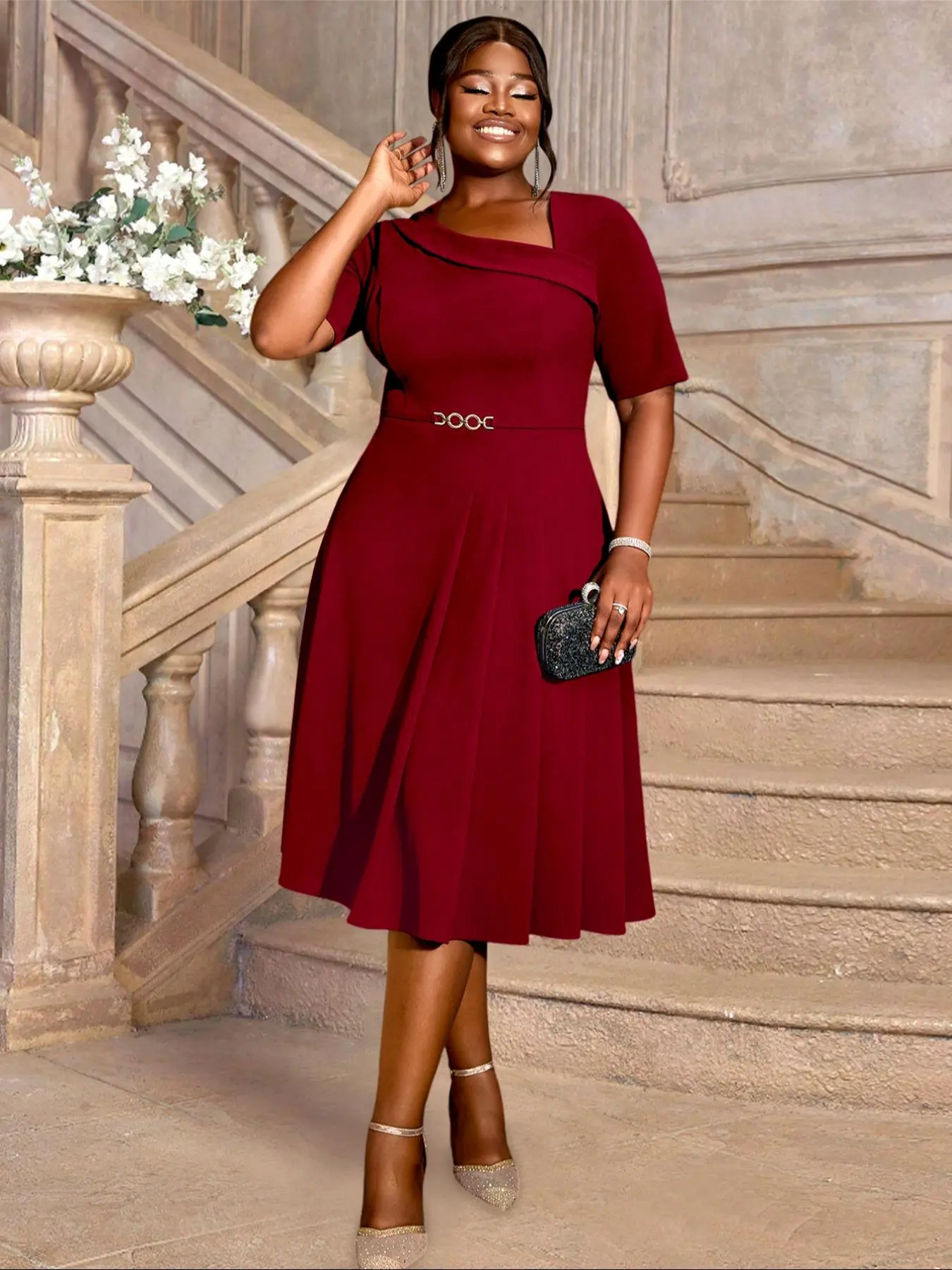 black tie evening dress Long Formal Ball Gown Type Dahlia in the Wedding Dresses Online Plymouth A-line Fairytale Pink Wedding Color:Black and Burgundy