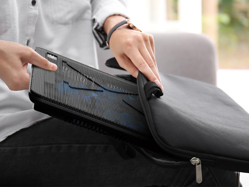 havit HV-F2056 15.6"-17" Laptop Cooler Cooling Pad - Slim Portable USB Powered (3 Fans), Black/Blue