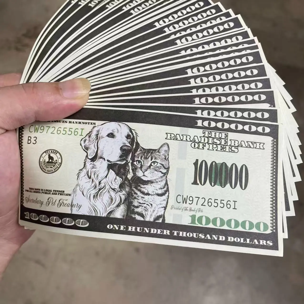 30pc High-End Pet Heaven Paper Money, Million Yuan Cat Dog Sacrificial Paper, Pet Memorial Burning Supplies, Folk Prayer Paper for Deceased Pets, Ceremonial