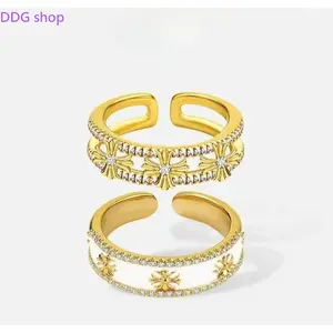 2026 2pcs Cross Promise Rings for Women Eternity Stackable Wedding Open Band Adjustable Finger Statement Engagement Gifts Nickel Free Lead Free  Valentine's Day gift