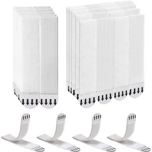 Heavy Duty Large Picture Hanging Strips, 20 Pairs (40 Strips) No Nail Damage Free Refill Adhesive Sticky Hangers for Wall Poster Frame Mounting, White