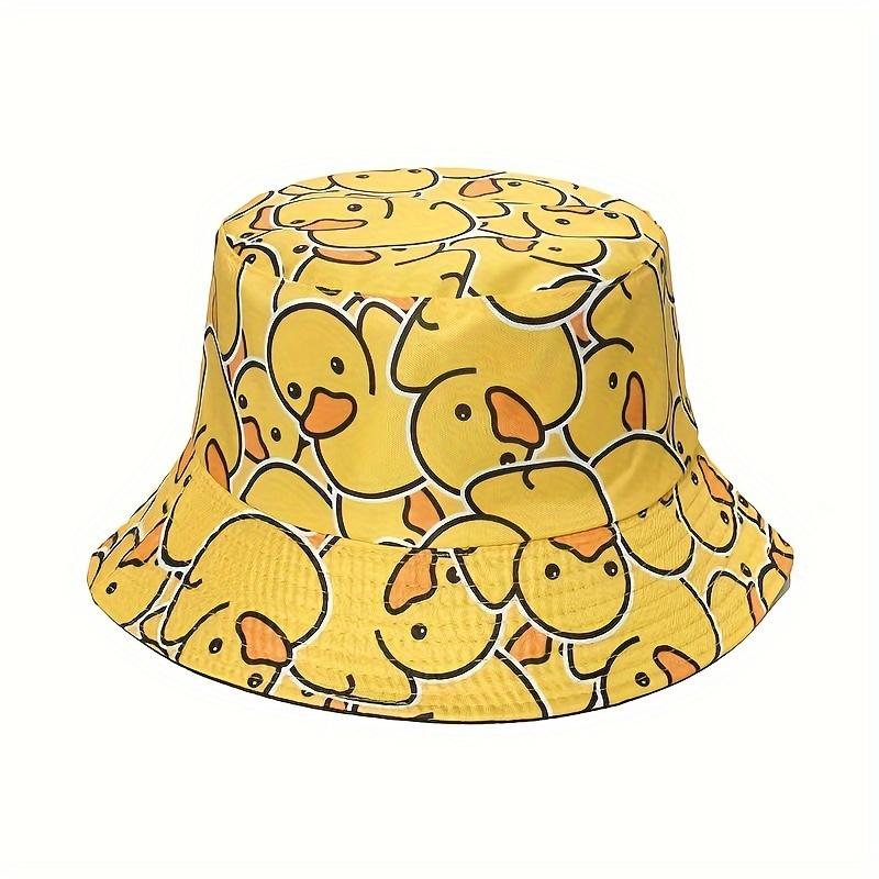 NewCute Cartoon Print Bucket Hat  Animal Graphic Lightweight Sun Hats Outdoor Sunscreen Fisherman Cap