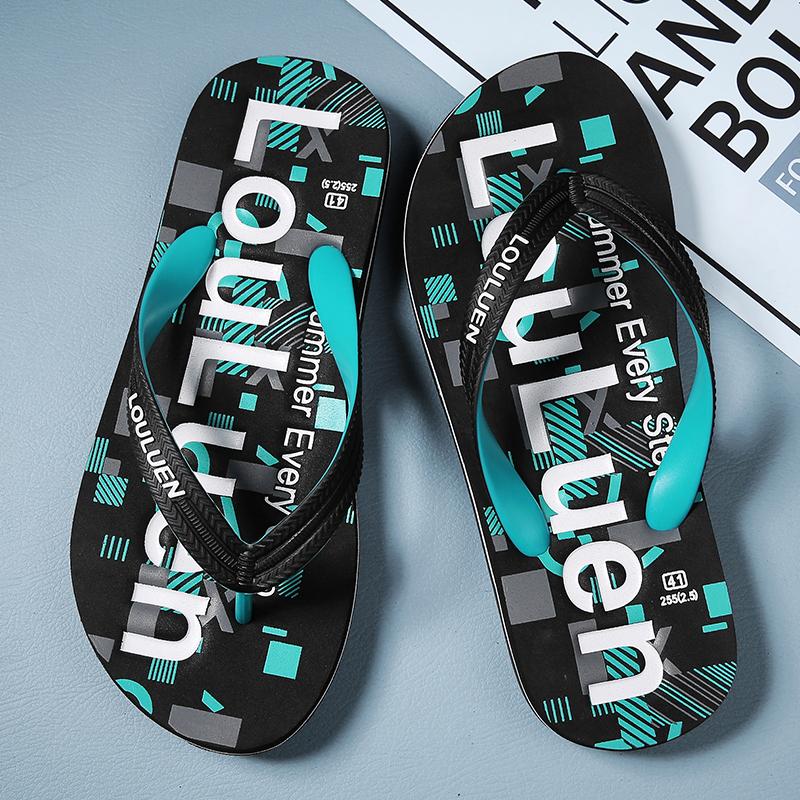 Men's Casual Flip-Flops, PVC Material, Medium Width, Less Than Ankle Height, Comfortable Beach Sandals, Non-Slip, Ideal for Home & Beach