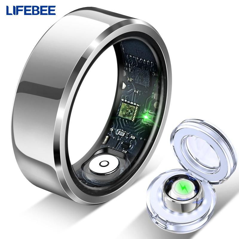 LIFEBEE Smart Health Ring for Women Men, Wearable Fitness Tracker with Heart Rate, Sleep Monitoring, Step Counting, IP68 Waterproof Compatible for iPhone and Android, No Subscription Fee. LIFEBEE Smart Health Ring for Women Men, Wearable Fitness Tracker with Heart Rate, Sleep Monitoring, Step Counting, IP68 Waterproof Compatible for iPhone and Android, No Subscription Fee.