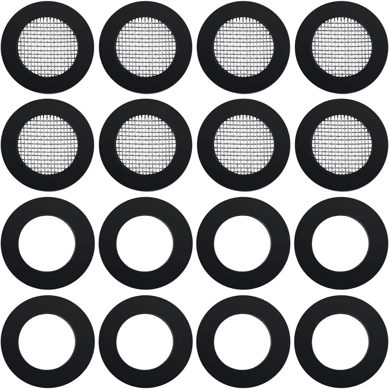 10 count 1/2" Shower  Screen Filter Gasket + 10 count Rubber Washer | Stainless Steel Seal O Ring Hoses Net 40 Mesh for 1/2" Fixed and Handheld Shower  Hose, Water Faucet, Garden Hose (20pcs)
