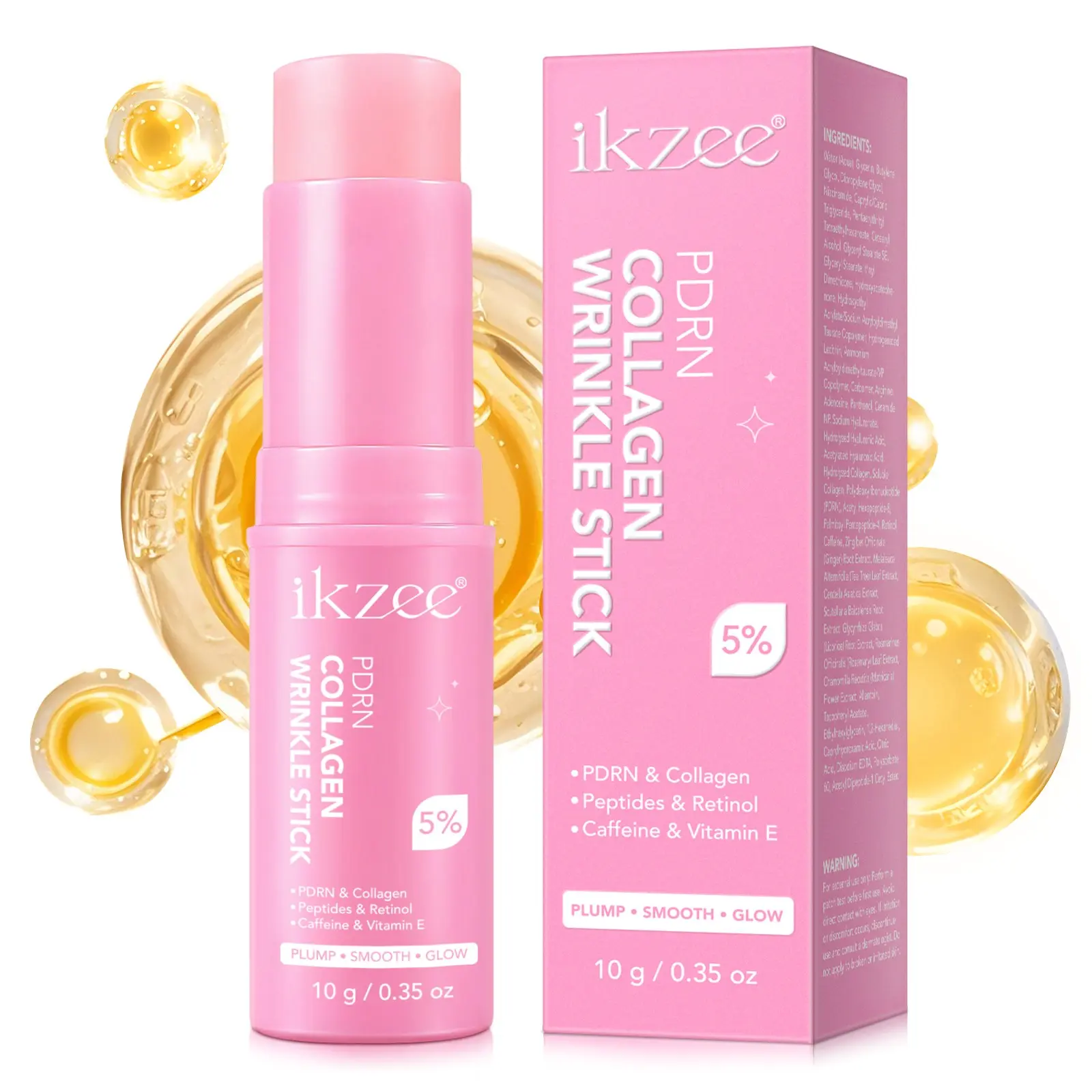 ikzee Multi-Effect Collagen Moisturizing Cream: Hydrates, firms, and brightens. Designed for use on the face, body, and lips, it provides hydration, smooths fine lines, and serves as a versatile collagen skincare stick.
