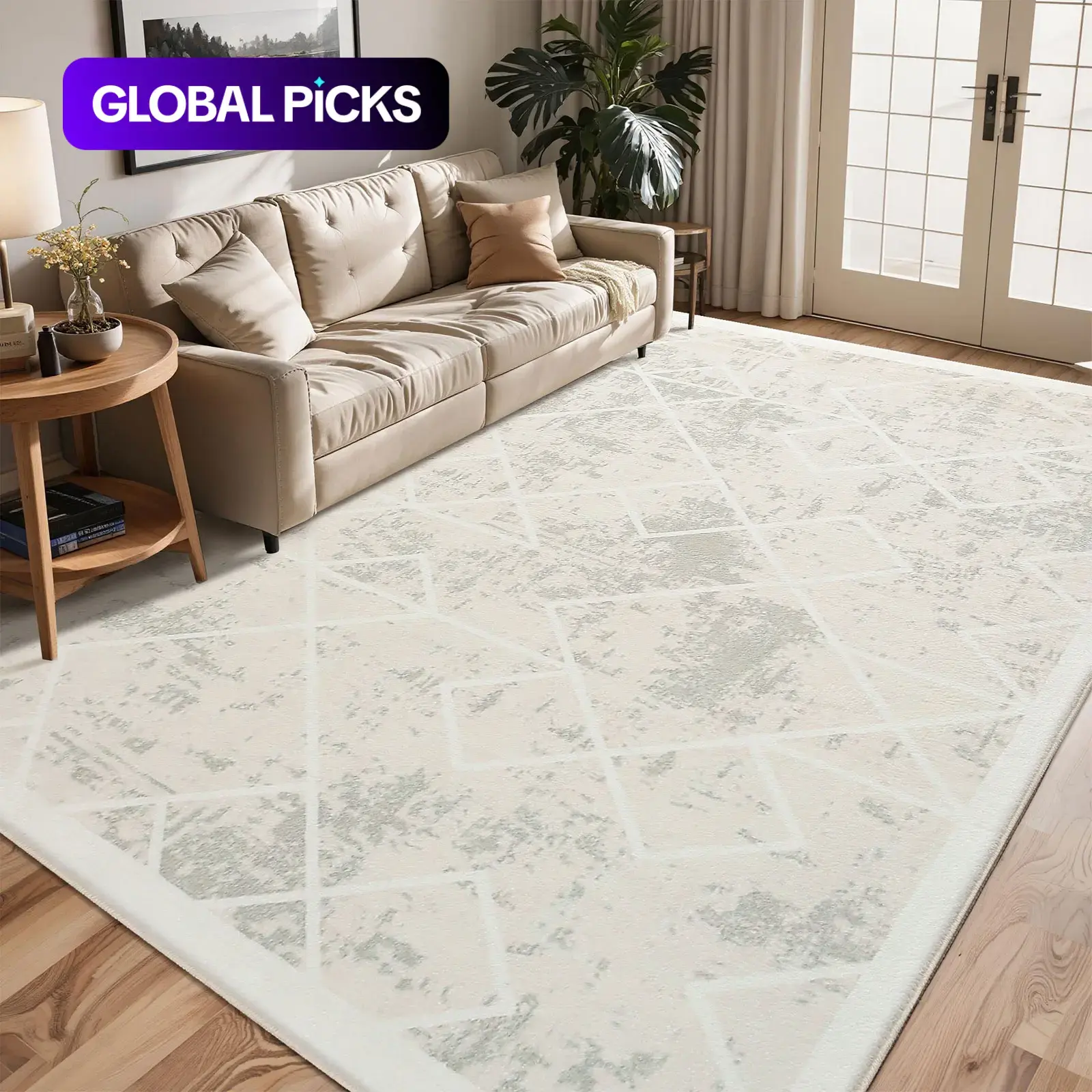 Modern Non-Slip Rectangular Rug, Modern Area Rug, Modern Indoor Rug, Contemporary Decorative Rug, Geometric Pattern, Home Decor Rugs, Living Room Home Decor Carpet, Christmas & Valentine's Day Gift #GLOBAL PICKS