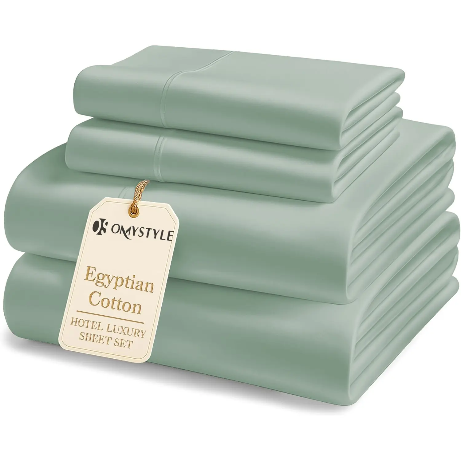 OS OMYSTYLE Luxury Cotton Bed Sheet Set, Moisture Wicking, Breathable & Skin-Friendly, Soft Elastic Easy Fit, All-Seasons Comfort, Fit For All Seasons - Bed Sheets For Room Decor - T/F/Q/K