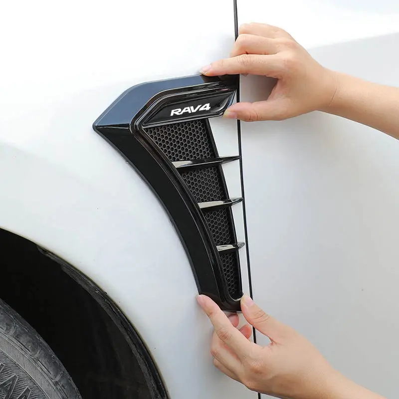 Carbon Fibre Car Side Wing Fender Decals Body Exterior Accessory for Toyota GR RAV4 Crown Hilux Fortuner Corolla SE 2023 Camry Yaris Land Cruiser Prado Venza Car Decal Sticker