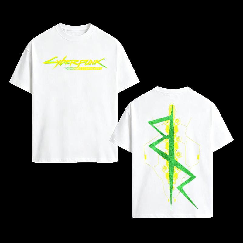 Valentine Shirts  Cyberpunk 2077 Vintage Washed Tee Oversized Anime Shirt Unisex Gift For Fan, Men's Short Sleeve T-shirt