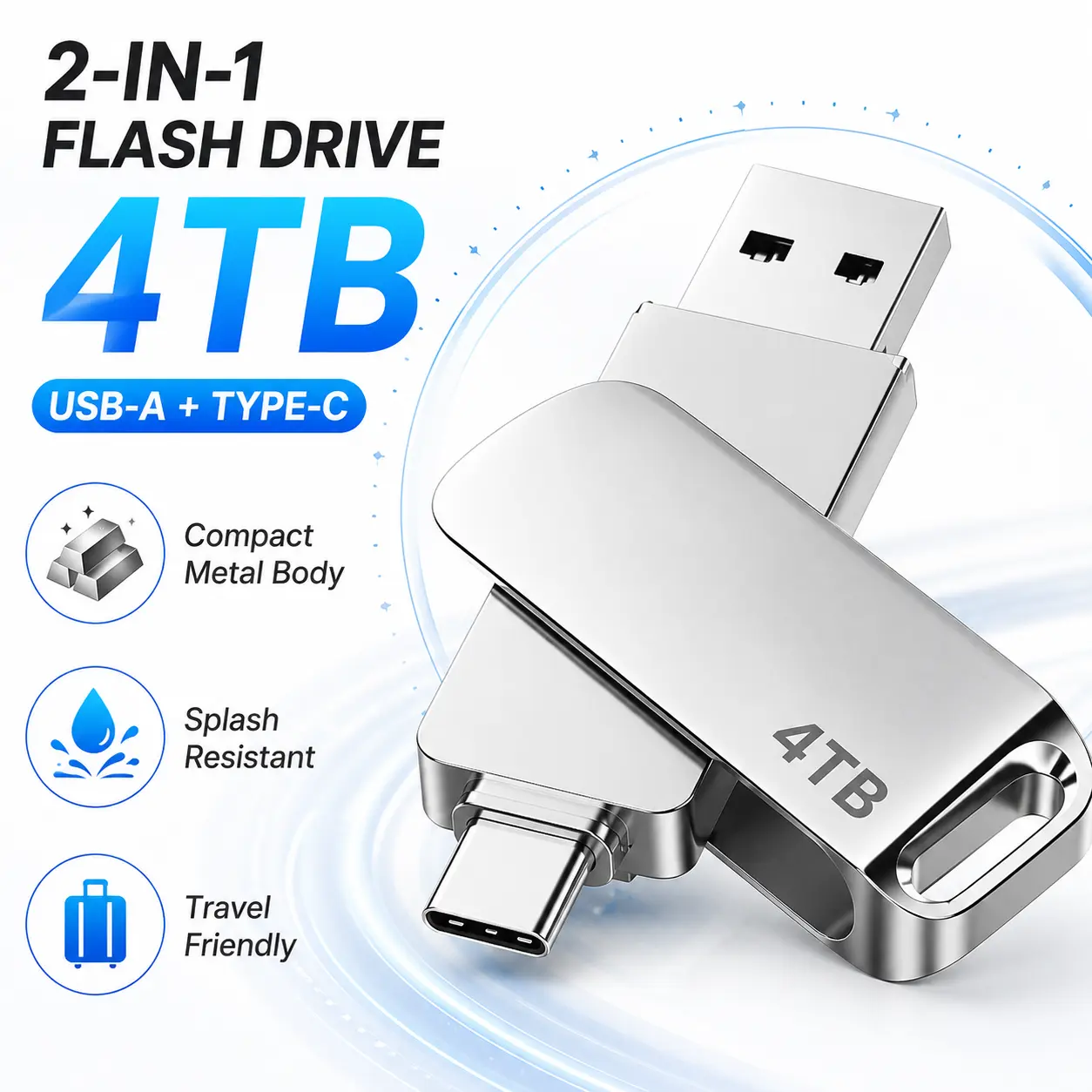 NEW 4TB USB 3.2 Flash Drives High Speed Transfer Metal Pendrive Memory Card Pendrive Flash Disk Memoria Stick usb flash drive