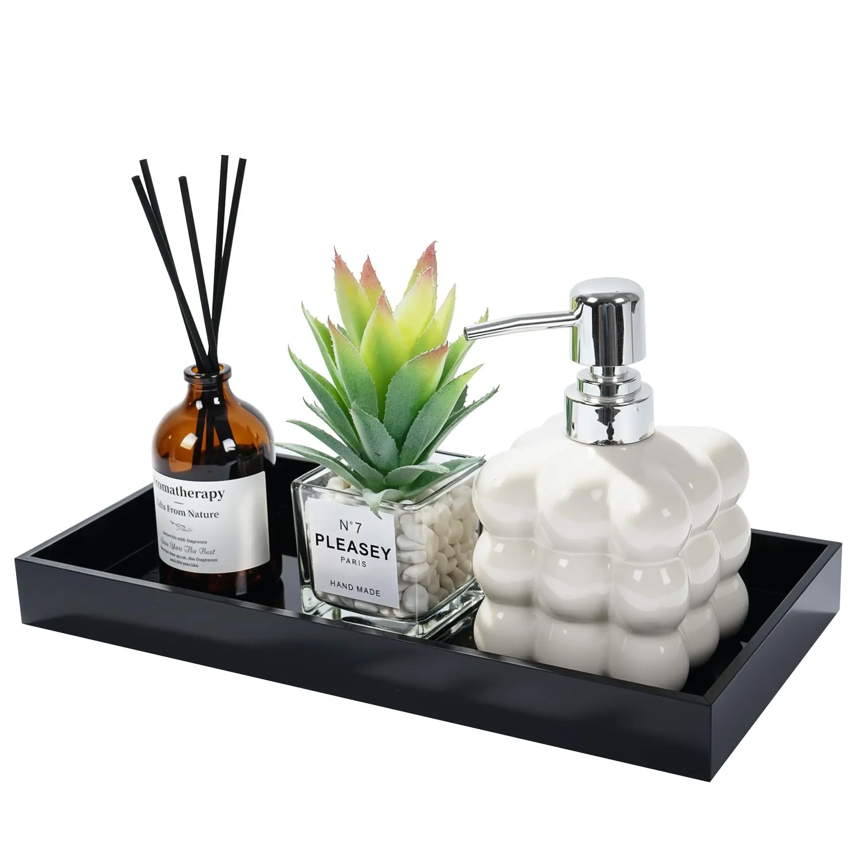 5mm Thick Acrylic Tray, Enhanced Cosmetics Organizer, Ideal for Vanity, Bathroom, Coffee Table, Material, Multiple Sizes Available