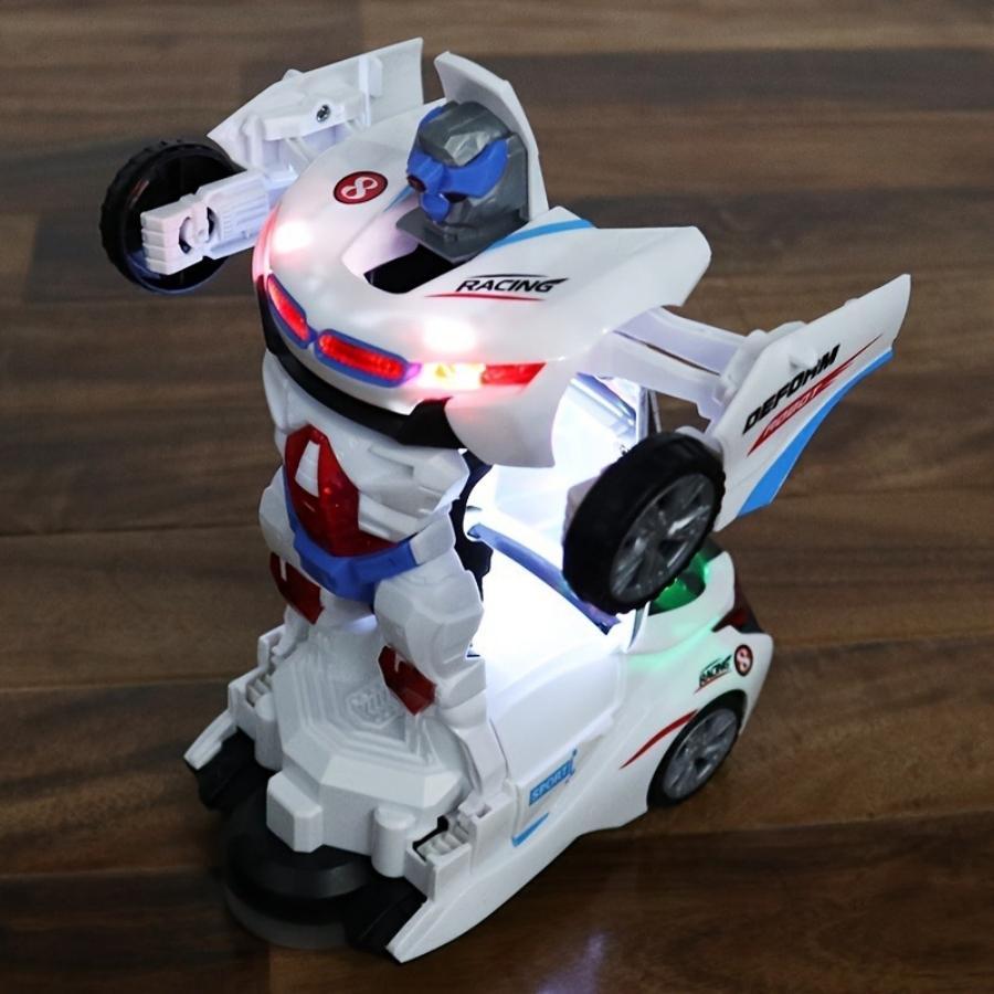 Automatic Deformation Robot Car Toy, 1 Count Transforming Car Toy, Automatic Universal Avoid Obstacles Car Toy with Lights & Music, Birthday Gift, Boys & Men Gifts #GLOBAL PICKS