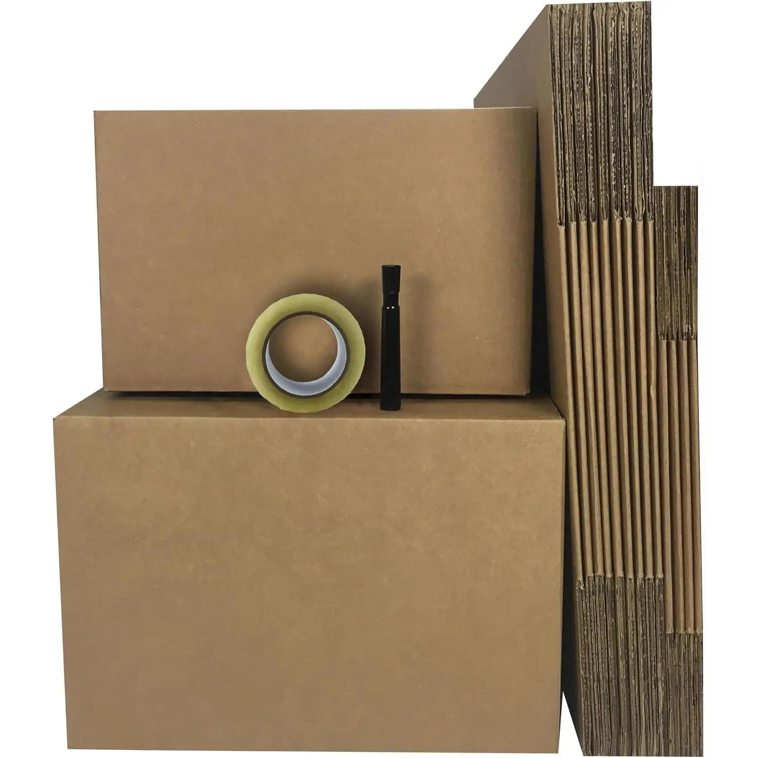 Economy Moving Kit #1, 1-2 Bedroom | Apartment Moving Kit, Small & Medium Boxes, Packing Tape & 1 Marker, For Small Spaces