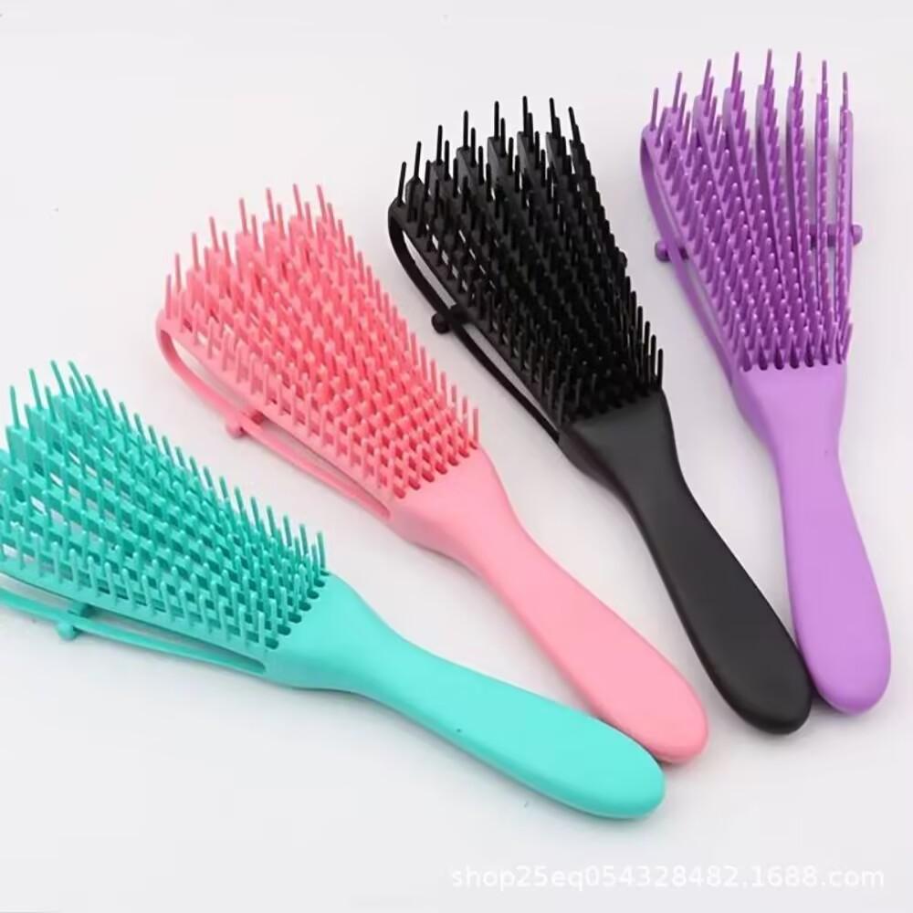Hair massage comb, hair smoothing comb, random color octopus massage comb