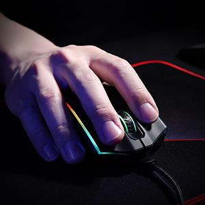 Redragon M686 Wireless Gaming Mouse, 16000 DPI Wired/Wireless Gamer Mouse with Professional Sensor, 45-Hour Reliable Power Capacity, Customizable Macro and RGB Backlight for PC/Mac/Laptop