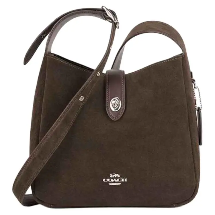 COACH Hadley 25 Crossbody Bag for Women – Satchel Style in Rich Coffee-Colored Leather