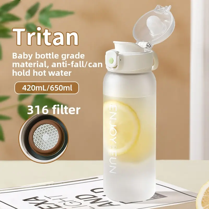Sports water bottle made of Tritan, suitable for both men and women, summer anti-drop, new high-temperature resistant model, special cup for children and students going to school